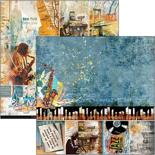 Ciao Bella - 12 x 12 Paper Pad  - Blue Notes - Scrap Of Your Life 
