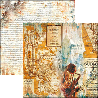Ciao Bella - 12 x 12 Paper Pad  - Blue Notes - Scrap Of Your Life 
