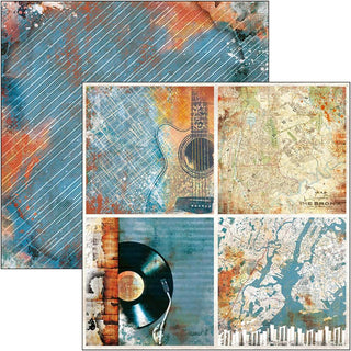 Ciao Bella - 12 x 12 Paper Pad  - Blue Notes - Scrap Of Your Life 