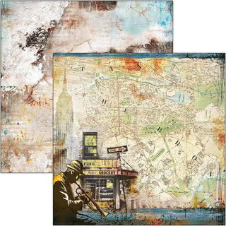 Ciao Bella - 12 x 12 Paper Pad  - Blue Notes - Scrap Of Your Life 