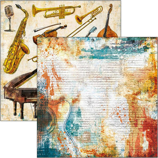 Ciao Bella - 12 x 12 Paper Pad  - Blue Notes - Scrap Of Your Life 