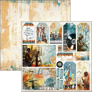 Ciao Bella - 12 x 12 Paper Pad  - Blue Notes - Scrap Of Your Life 