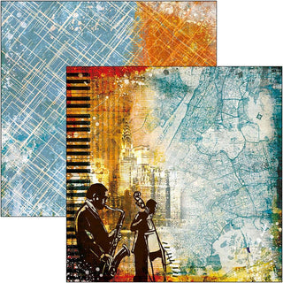 Ciao Bella - 12 x 12 Paper Pad  - Blue Notes - Scrap Of Your Life 