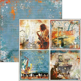 Ciao Bella - 12 x 12 Patterns Pad  Blue Notes - Scrap Of Your Life 