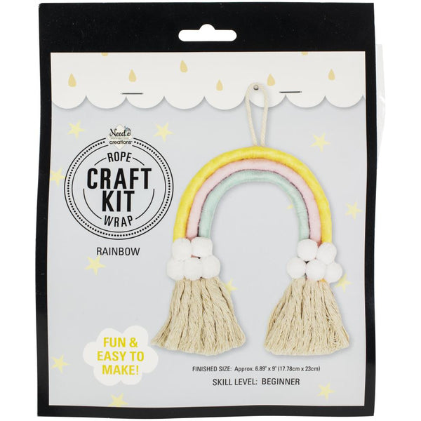Fabric Editions Needle Creations DIY Rope Wrap Craft Kit - Rainbow - Scrap Of Your Life 
