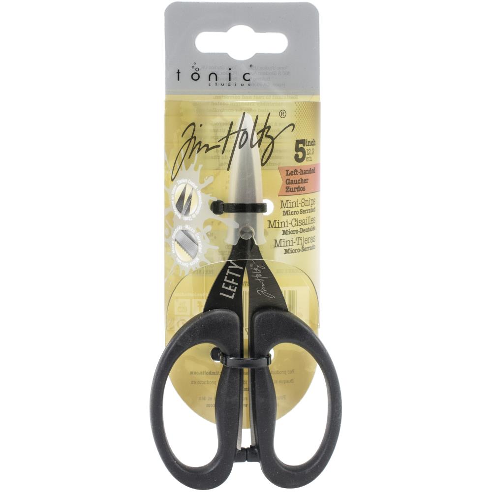 Tim Holtz Non-Stick Micro Serrated Scissors 5" Left Handed - Scrap Of Your Life 