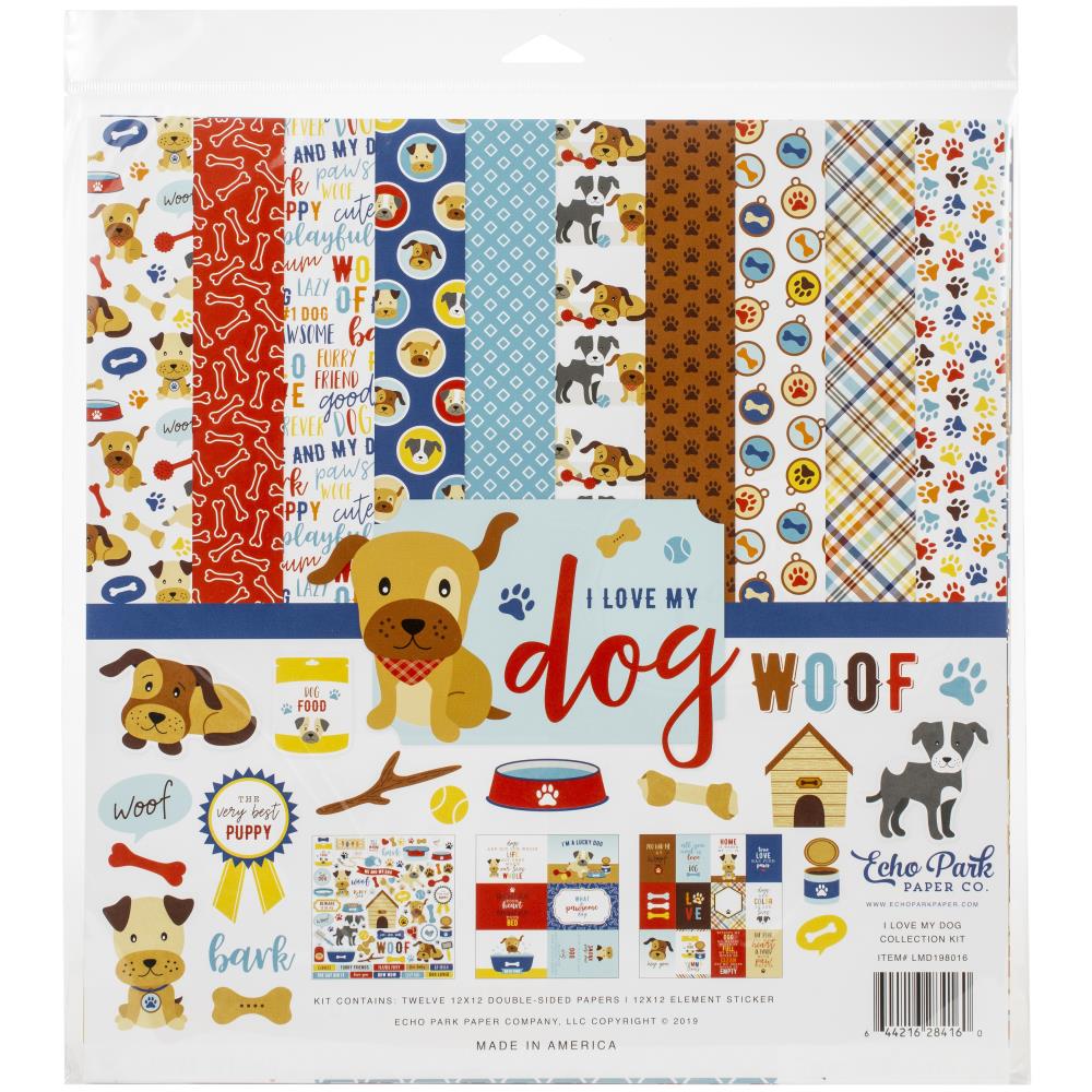 Echo Park -  Collection Pack  12" x 12" - I Love My Dog - Scrap Of Your Life 