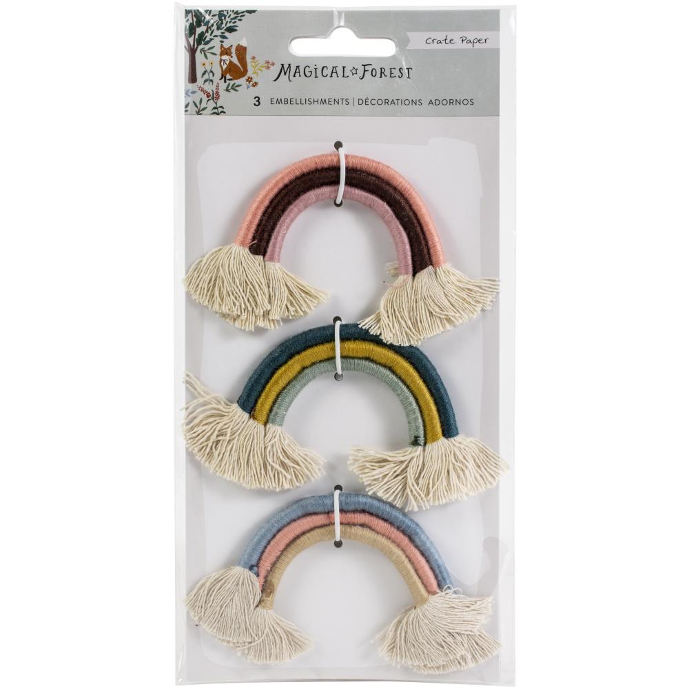 Crate Paper - Magical Forest Rainbow Embellishments 3/Pkg - Scrap Of Your Life 
