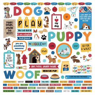 Photoplay 12" x 12" Stickers - Dog Lover - Scrap Of Your Life 