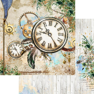 Asuka - Play 12" x 12" Double Sided Paper - Time Flies - Scrap Of Your Life 