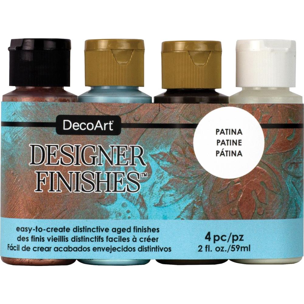 DecoArt Designer Finishes Paint Pack - Patina (4 pack) - Scrap Of Your Life 