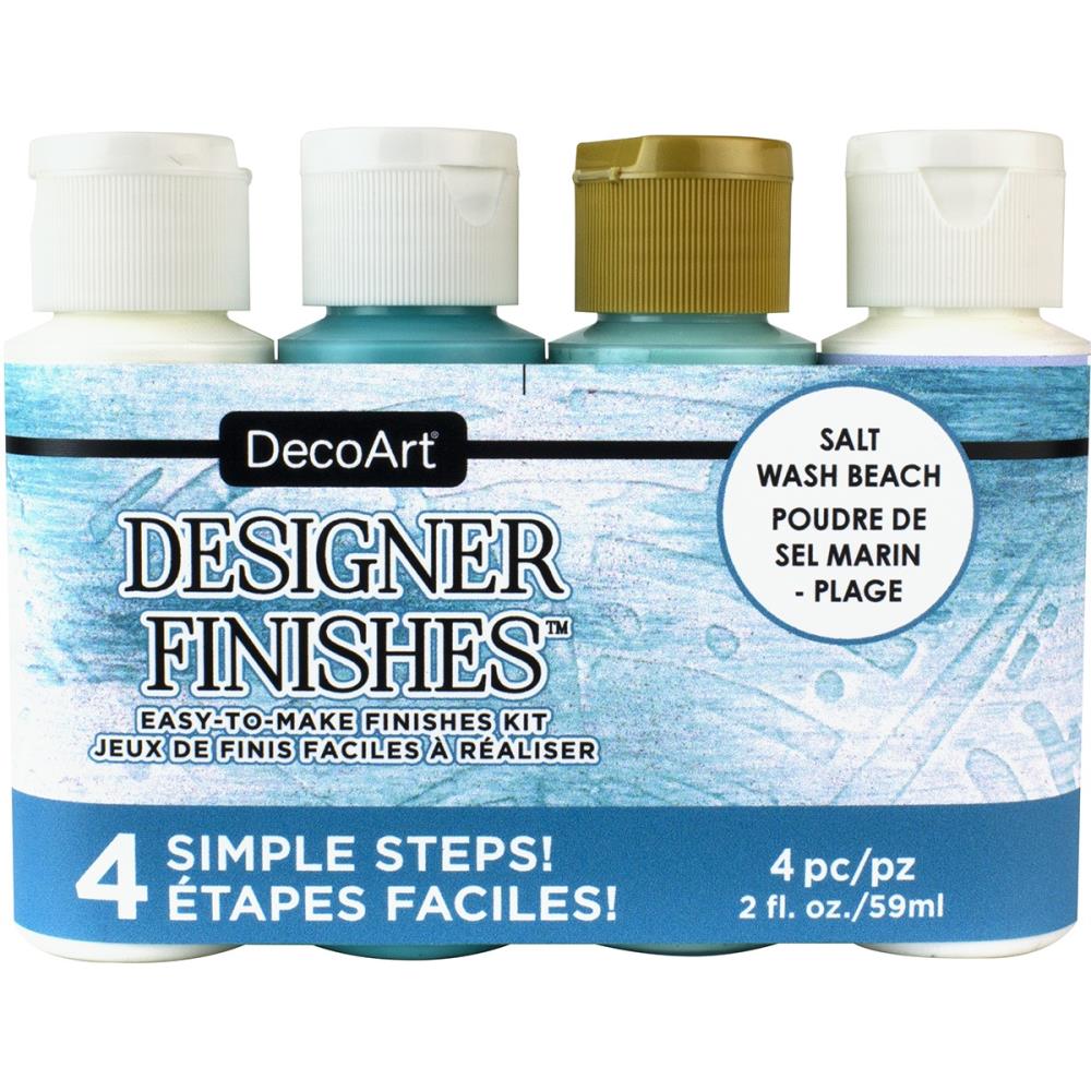 DecoArt Designer Finishes Paint Pack - Salt Wash Beach (4 pack) - Scrap Of Your Life 