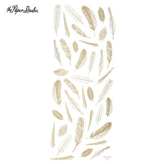 Handmade Gold Foil Stickers Feathers - Scrap Of Your Life 