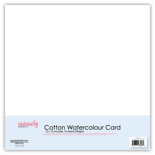 Uniquely Creative Cotton Watercolour Cardstock 12 x 12 - Scrap Of Your Life 