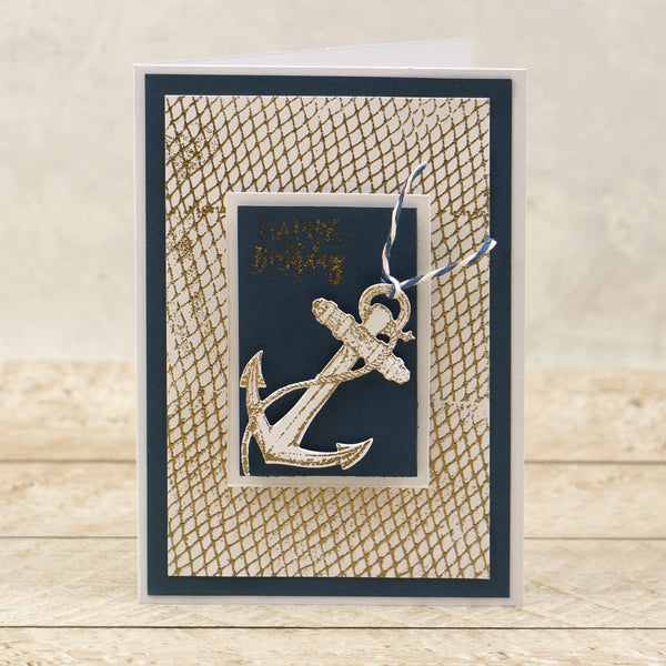 Couture Creations - Seaside Girl - Anchor Mini  Stamp and Die Set - Scrap Of Your Life 