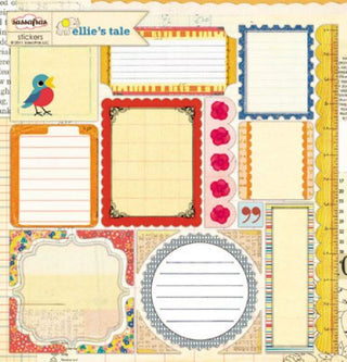 Sassafras Lass - Ellies Tale Collection - 12 x 12 Cardstock Stickers - Journal Tags - Scrap Of Your Life 