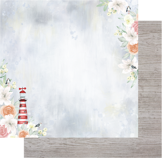 Uniquely Creative - Ocean Breeze- Light House Flower 12 x 12 Paper - Scrap Of Your Life 