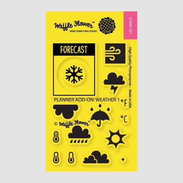 Waffle Flower Acrylic Stamp Planner Add-On Weather 1 - Scrap Of Your Life 