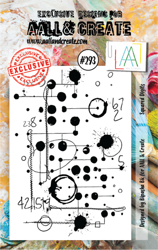 AALL & Create - A7 Stamp #293 Squared Digits - Scrap Of Your Life 