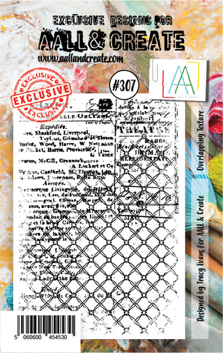 AALL & Create -  A7 Stamp #307 Overlapping Texture - Scrap Of Your Life 