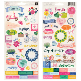 Paige Evans Pink Paislee - Horizon 6x12 Cardstock Stickers - Scrap Of Your Life 