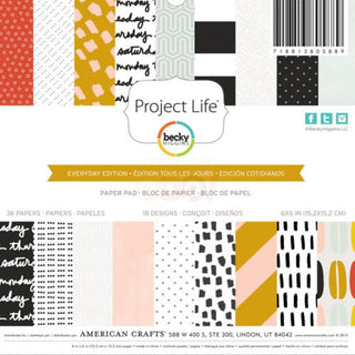 Project Life Everyday Edition 6"x6" Paper Pad - Scrap Of Your Life 