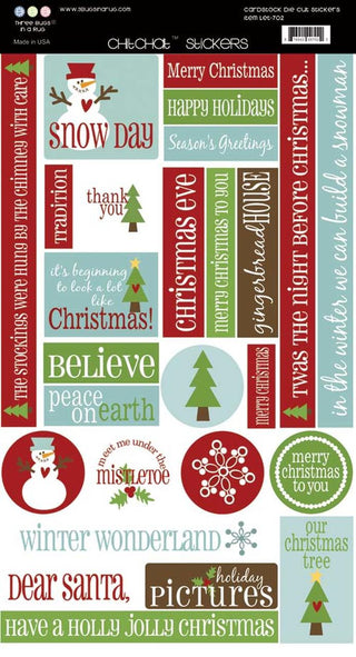Three Bugs in a Rug Christmas Stickers  Let is Snow - Scrap Of Your Life 