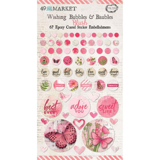 49 and Market -Epoxy Coated Wishing Bubbles & Baubles - Blush - Scrap Of Your Life 
