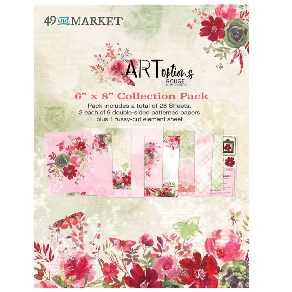 49 & Market  6 x 8 Paper Pad ARToptions Rouge - Scrap Of Your Life 