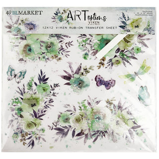 49 and Market -  Art Options - Viken 12 x 12 Rub On Transfer Sheet - Scrap Of Your Life 