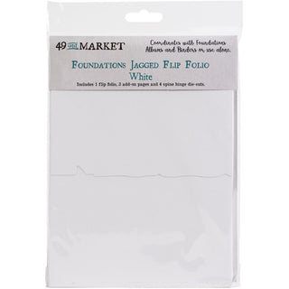 49 and Market -  Foundations Jagged Flip Folio White - Scrap Of Your Life 