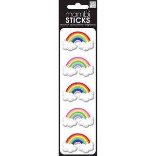 MAMBI - Puffy Stickers 2""X7"" Sheet-Rainbows - Scrap Of Your Life 
