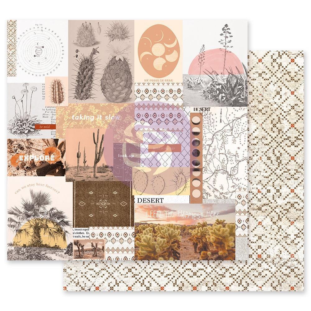 Prima Marketing - Golden Desert 12 x 12 Paper - My Peaceful Place - Scrap Of Your Life 