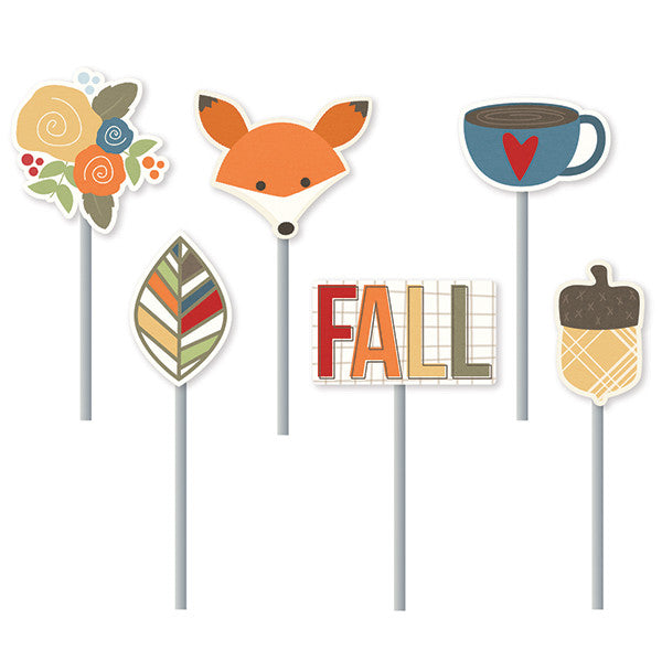Simple Stories Hello Fall Decorative Metal Clips - Scrap Of Your Life 