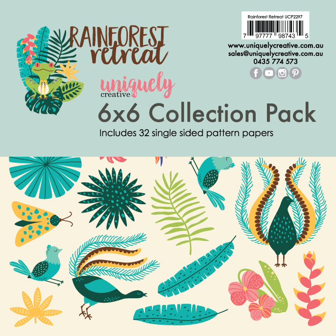 Uniquely Creative - 6 x 6 Paper Pad  -  Rainforest Retreat - Scrap Of Your Life 