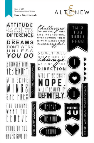 Altenew - Block Sentiments Stamp & Die Bundle ALT4757 - Scrap Of Your Life 