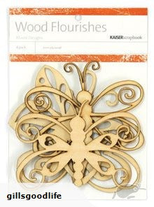 Kaisercraft Wood Flourishes Butterflies - Scrap Of Your Life 