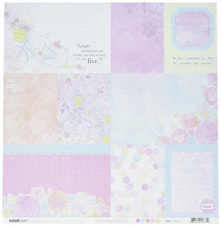 Kaisercraft 12 x 12 Paper Pink Gelato  Pineapple - Scrap Of Your Life 