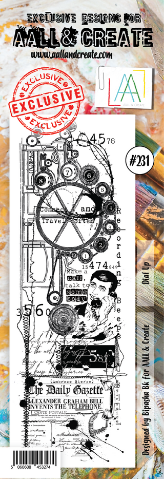 AALL & Create - Acrylic Border Stamp 231 - Dial Up - Scrap Of Your Life 
