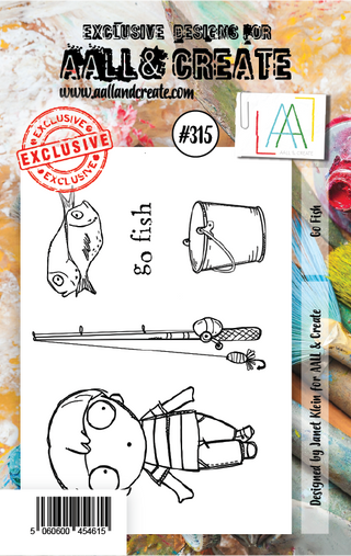 AALL & Create - Acrylic Stamps A6 - Go Fish #315 - Scrap Of Your Life 
