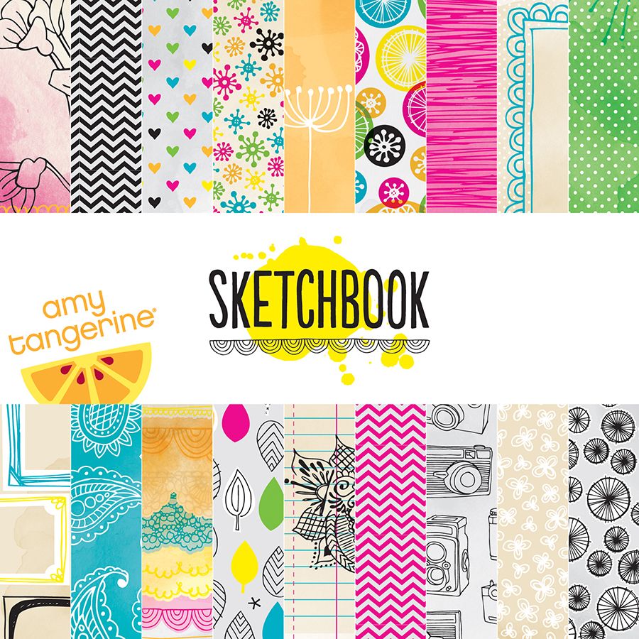 American Crafts - Amy Tangerine Collection - Sketchbook - 6 x 6 Paper Pad - Scrap Of Your Life 