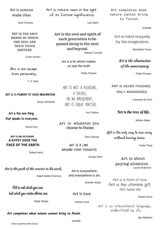 Printable Quotes and Sayings #1 ART Is - Scrap Of Your Life 