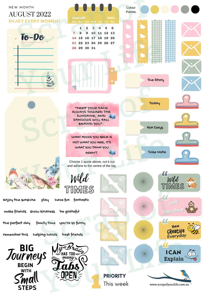 Printable August STB - Scrap Of Your Life 