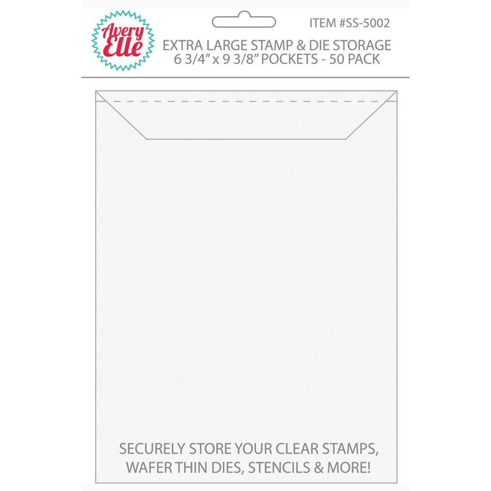 Avery Elle Extra Large Stamp & Die Storage Pockets 50/Pkg 10.75 x 6.75 inch - Scrap Of Your Life 