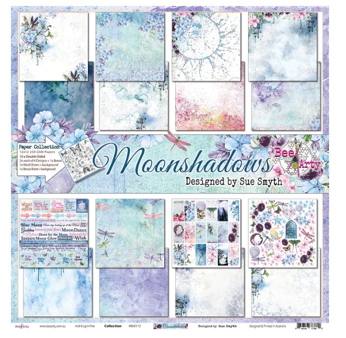 Bee Arty 12 x 12 Paper Collection Moonshadow - Scrap Of Your Life 