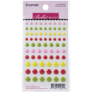 Bella Blvd Santa Squad Adhesive Matte Enamel Dots - Scrap Of Your Life 