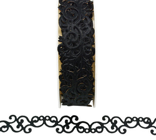 Barama Ribbon - Filigree Trim Black - Scrap Of Your Life 