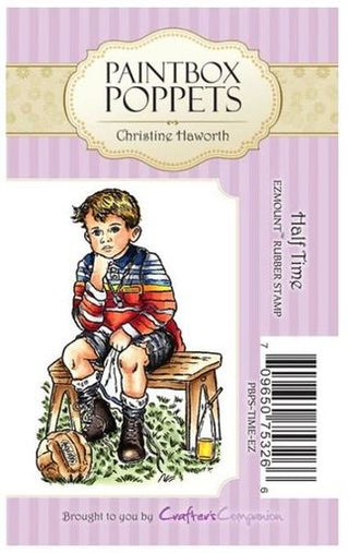 Crafters Companion Paintbox Poppets Unmounted Stamps - Half Time - Scrap Of Your Life 