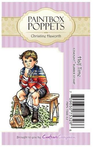 Crafters Companion Paintbox Poppets Unmounted Stamps - Half Time - Scrap Of Your Life 