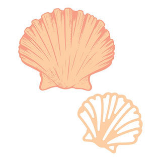 Couture Creations - Seaside Girl - Flat Seashell Mini  Stamp and Die Set - Scrap Of Your Life 